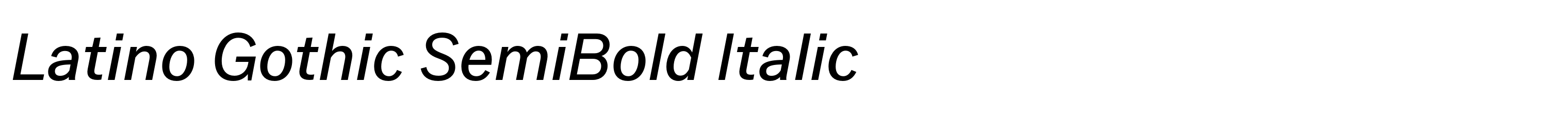 Latino Gothic SemiBold Italic